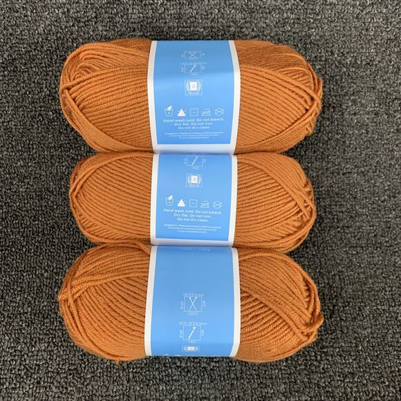 Lot Of 3 Draper James Cozy Wool Leather Brown Merino Wool & Acrylic Yarn New - Picture 3 of 5